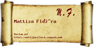 Mattiza Flóra névjegykártya